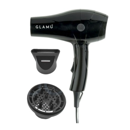 Glamu Black Giubra Foldable Travel Hair Dryer -Hair dryers -Giubra