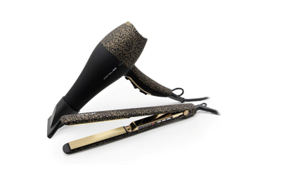 Corioliss C3 Bügeleisen-Set + Flow Gold Leopard Trockner